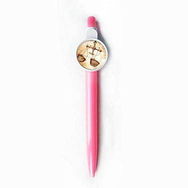 Imagem de Setembro, outubro, Libra, constelação, zodíaco, ponta rollerball, caneta azul, retrátil, escrita, artigos de papelaria