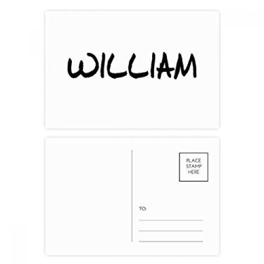 Imagem de Conjunto de cartões postais especiais de escrita inglesa WILLIAM para envios de aniversário