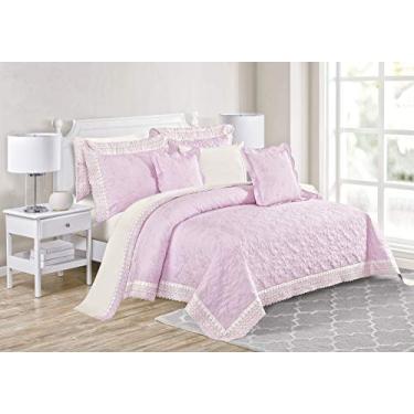 Imagem de Kit Cobre Leito Royale Padrão Batterfly Rose 09 Peças