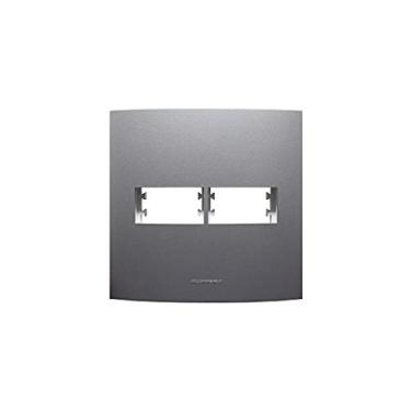 Imagem de Placa 4X4 com Suporte Para 2 Módulos Grafite Inova Pro Class Alumbra