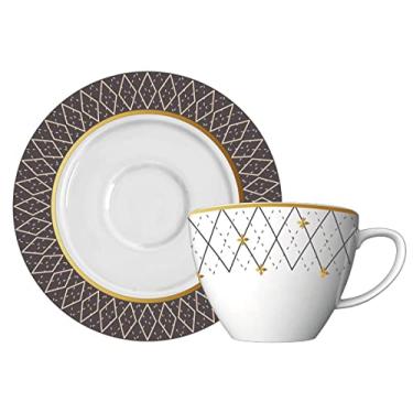 Imagem de Xícara Com Pires Para Chá 230ml Germer Porcelanas Vanilla