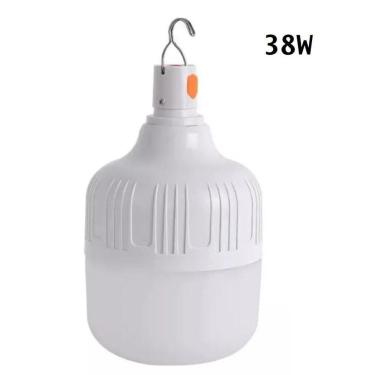 Imagem de Lâmpada De Led Bulbo Recarregavel Portatil Camping Pesca 38w