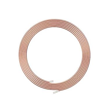 Imagem de Aopin Tubo de refrigeração de refrigeração tubo de bobina macio vermelho cobre ID 1 mm / 1/25" x OD 2 mm / 2/25" tubo de cobre oco - 4 m / 13,12 pés / 157 polegadas de comprimento para tubo de refrigeração, sistemas de refrigeração