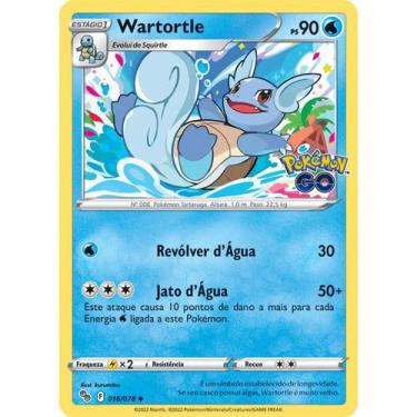 Imagem de Carta Pokémon - Wartortle 16/78 - Pokémon Go - Copag