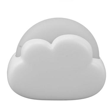 Imagem de Hyuduo Linda luz noturna para crianças, 2 cores, ajustável, USB, recarregável, mini luminária de cabeceira para bebê, decoração de mesa, luminária de mesa fofa para berçário, quarto, dormitório (branco)