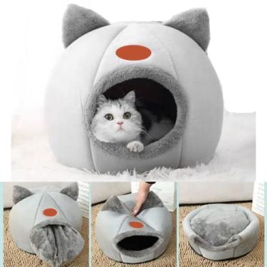 Imagem de Caminha Iglu Cabana LUXO CAMA Toca Pet Veludo ALMOFADA PELUCIA Gato CACHORRO Tenda FECHADA BARRACA ACABAMENTO PREMIUM Pet G 40X40X38 MULTIUSO