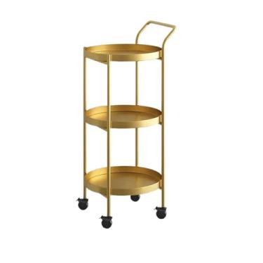 Imagem de Mesas de canto luxo pequeno carrinho de mesa de café, sala de estar lateral vários, quarto pode ser movido com rodas armário lateral, canto varanda mesa redonda pequena mesa lateral quarto (cor: C)