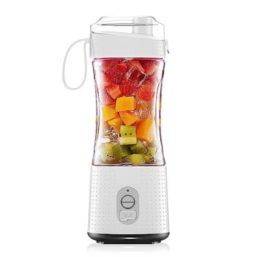 Imagem de Liquidificador portátil para shakes e smoothies Tamanho pessoal Copo misturador de suco de frutas de viagem de dose única com bateria recarregável USB recarregável de 4000mAh Mini liquidificador elét