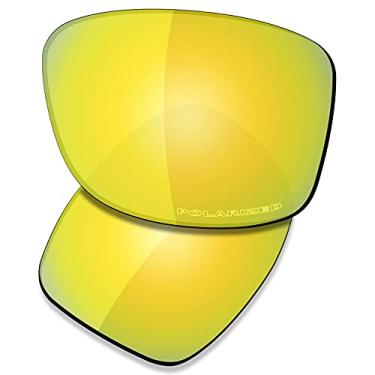 Imagem de SAUCER Lentes de substituição premium para óculos de sol Oakley Jupiter Squared OO9135 de alta definição - ouro 24K polarizado