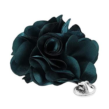 Imagem de Vittorio Vico Alfinete de lapela de flor sólida formal masculino: broche de flores para terno ou smoking da Classy Cufflinks, 2.5" (6.36CM), Poliéster, não aplicável