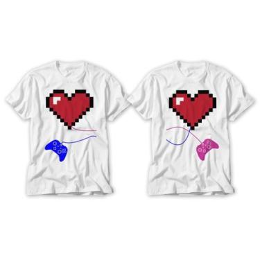 Imagem de Kit Camiseta Dia Dos Namorados Blusa Casal Gamer Nerd - Vidape
