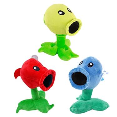 Imagem de JHESAO 3 PCS Plants and Zombies vs Peashooter Plush Pea Sets Zombies Toys PVZ Plushies 1 2 Stuffed Soft Doll Pea 3 New