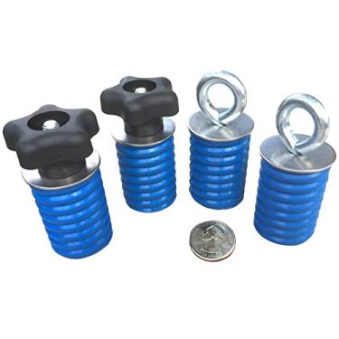 Imagem de Âncoras para quadriciclo GripPRO para caber no kit de âncora Polaris Lock & Ride ATV – Conjunto de 4 âncoras de parafuso de olhal feitas para caber em Ranger e General UTVs