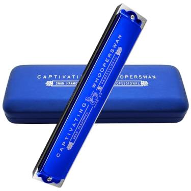 Imagem de Gaita 24 furos Armonica boca órgão polifônico harpa bucal desempenho profissional gaita avançada chave de sopro de madeira instrumento musical presente