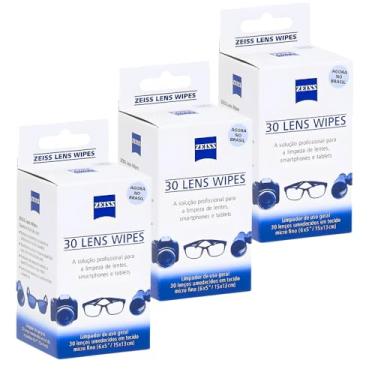 Imagem de Kit Zeiss Lens Wipes com 90 UND (3 Caixas c/30 UND)