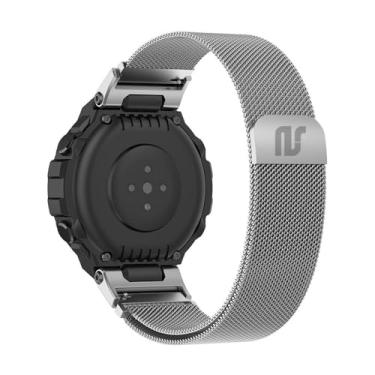 Imagem de Nandos-Store - Pulseiras Sport NSmart compatível com T-REX - T-REX PRO - T-REX 2 (T-REX/T-REX PRO, ‎Prata aço)