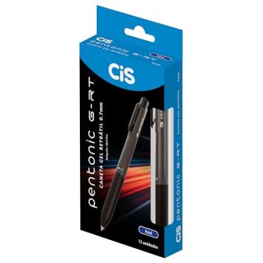 Imagem de Caneta Gel Retrátil 0.7mm PENTONIC G-RT Azul Caixa com 12 unidades