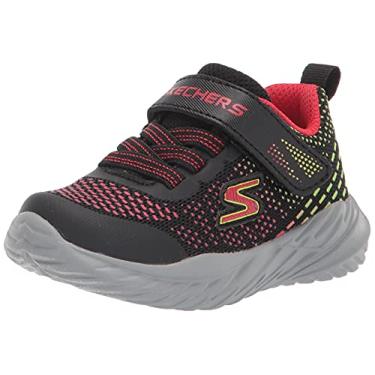 Imagem de Skechers Tênis infantil unissex Nitro Sprint, Preto/vermelho, 10 Toddler