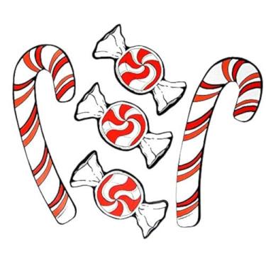 Imagem de Mad Mags – Kit de decoração de carro para feriados com hortelã e bengala