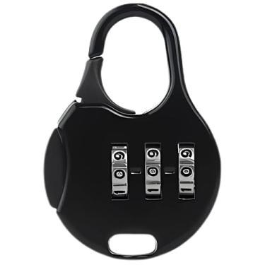 Imagem de Cadeado com Senha 3 Dígitos – Proteção Armários Malas Maletas – Antifurto Compacto Seguro Durável (Preto)