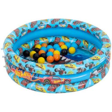 Imagem de Piscina de Bolinha Hot Wheels 25 Bolinhas - Fun, Azul