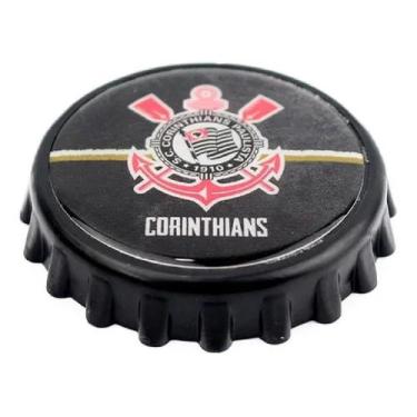 Imagem de Abridor De Garrafas Tampa Com Imã Corinthians Oficial - BRASFOOT