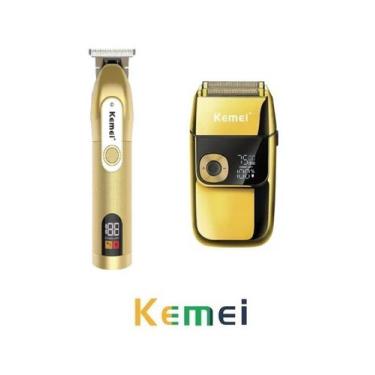 Imagem de Maquina  de Acabamento Profissional Kemei km 1760 + Shaver  km 2028