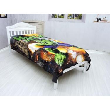Imagem de Manta Cobertor Solteiro Ultrasoft Inverno Hulk Infantil - Fantasia Bra