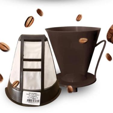 Imagem de Filtro Permanente para café 2 peças Kit Conjunto Café - Micromax