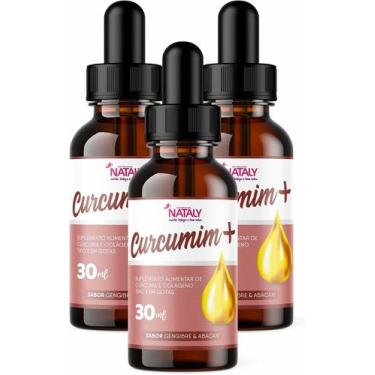 Imagem de Kit Com 3 Curc+ e Colágeno Tipo II em Gotas 30ml Nataly - Nataly 