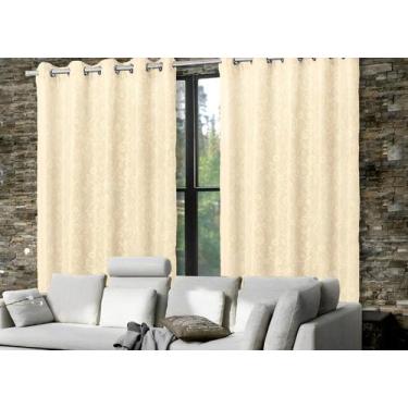Imagem de Cortina Sala Quarto Renda Com Forro Ilhós 6,00x2,30m Rami - Cortileste