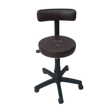 Imagem de Cadeira Secretaria Mocho Podóloga Estética - Sintonia Flex