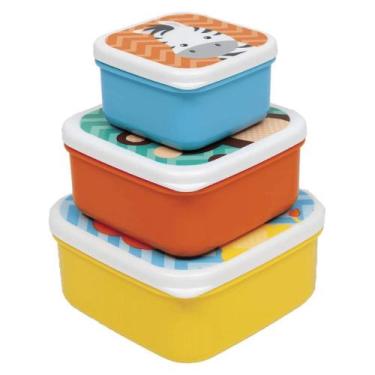 Imagem de Kit com 3 Potinhos Pequenos Coloridos Animais Buba