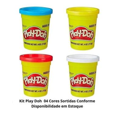 Imagem de Massinha Play Doh  Kit 4 Mini Potes 112g Sortida Hasbro