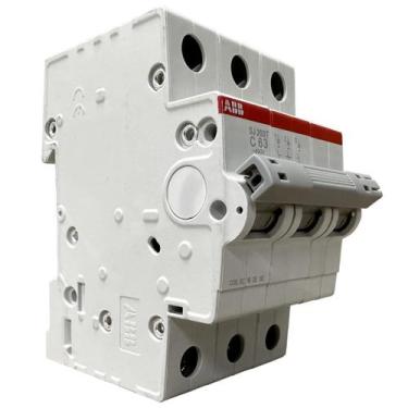 Imagem de Mini Disjuntor Tripolar ABB 63A SJ203T-C63 2TAZ144300R0634, 345