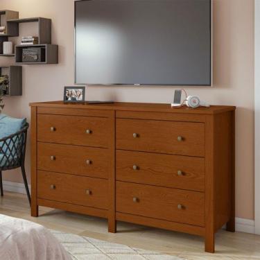 Imagem de Cômoda Maggiore 6 Gavetas com Estilo Retrô Lopas - Moveis Lopas, Frass