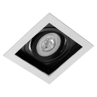 Imagem de Spot de Embutir Conecta Par 20 Quadrado Recuado Preto e Branco DL146PA