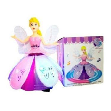 Imagem de Brinquedo fada princesa giratória com luzes musical - TOYS