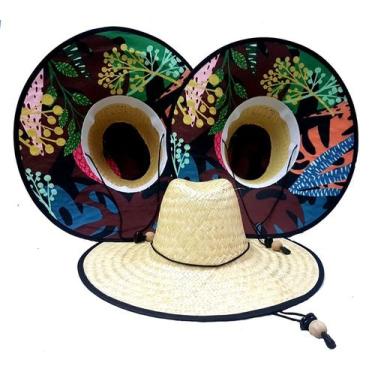 Imagem de Chapéu De Palha Surf Moda Praia Unisex Forrado Várias Estampas - Sensi