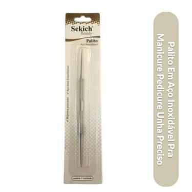 Imagem de Palito Em Aço Inoxidável Pra Manicure Pedicure Unha Preciso - Sekich