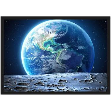 Imagem de Quadro Decorativo Galáxias Planeta Terra Estrelas Decorações Salas Com