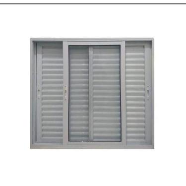 Imagem de Janela de Quarto Veneziana Alumínio Branco 100x120 3 folhas de correr 