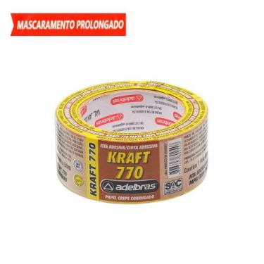 Imagem de Fita Crepe Kraft Corrugada 770 48mm x 50m Adelbras