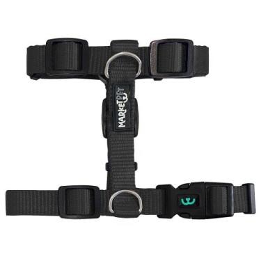 Imagem de Peitoral H para cachorros - marketpet, Black-Preta, G