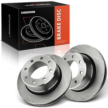 Imagem de A-Premium Rotores de freio a disco sólido traseiros compatíveis com modelos selecionados Dodge e Ram - Ram 2500 3500 2009-2010, 2500 3500 2011-2021, 1500 Tradesman HD 2012, conjunto de 2 peças