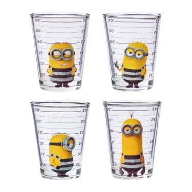 Imagem de Silver Buffalo Minions Caneca Meu Malvado Favorito Pacote com 4 Mini conjunto de vidro, 42,5 g