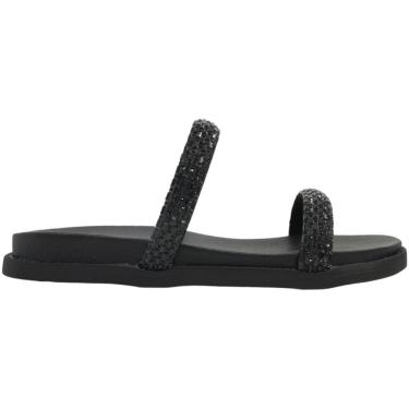 Imagem de Tamanco Feminino Papete Casual Dia a Dia Passeio Tiras em Strass Conforto Via Marte 107-010