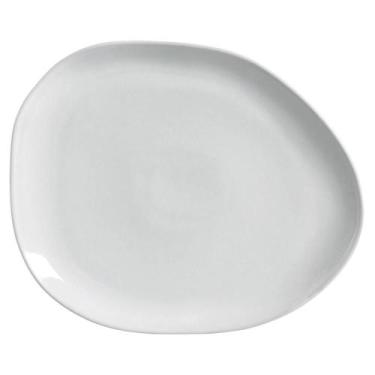 Imagem de Conjunto com 6 Pratos Raso Oval Orgânico New White 31x24x2,5cm - Porto