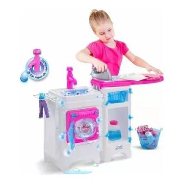 Imagem de Lavanderia De Brinquedo Completa C/ Água E Tabua De Passar - Magic Toy