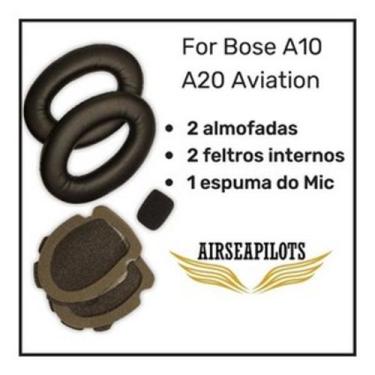 Imagem de Par Espumas Earpad Para Bose Aviation A 10 20 A10 A20 - Cushion headse